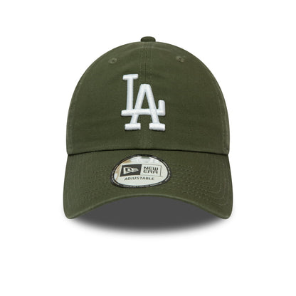 New Era 9TWENTY L.A. Dodgers Baseball Cap - MLB Washed Casual Classic - Olive-White