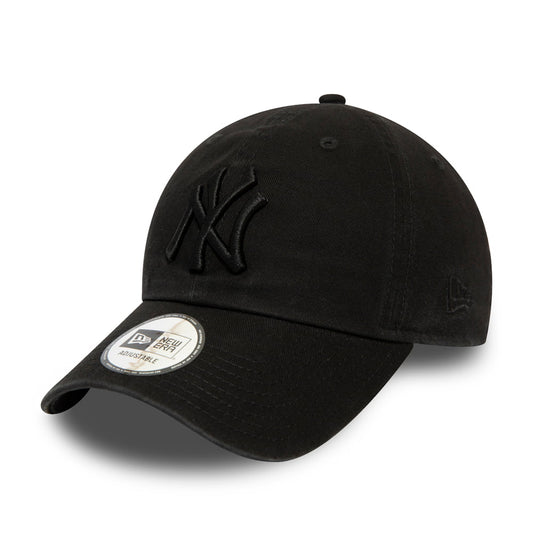 New Era 9TWENTY New York Yankees Baseball Cap - MLB Washed Casual Classic - Black