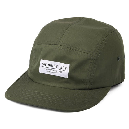 The Quiet Life Hats Foundation 5 Panel Cap - Olive-White