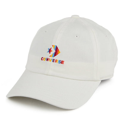 Converse Rainbow Lock Up Baseball Cap - White-Multi