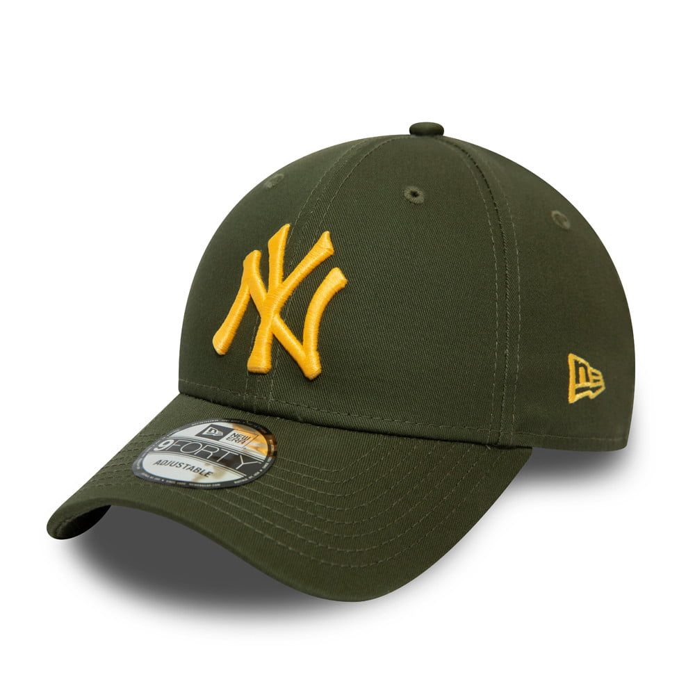 New Era 9FORTY New York Yankees Baseball Cap - MLB Colour Essential - Olive-Yellow