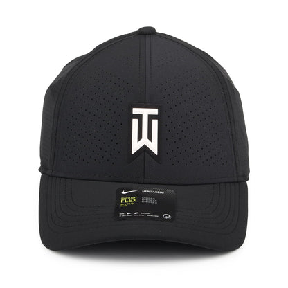 Nike Golf Hats Tiger Woods Aerobill H86 Perforated Baseball Cap - Black