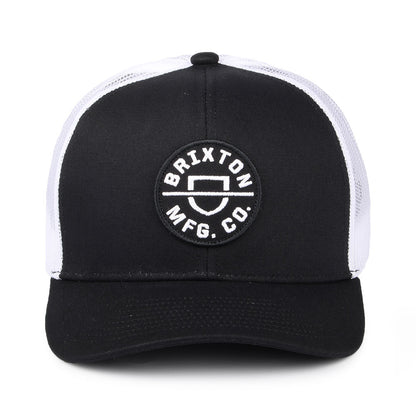 Brixton Hats Crest MP Mesh Trucker Cap - Black-White