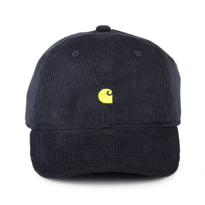 Carhartt WIP Hats Harlem Corduroy Baseball Cap - Dark Navy-Yellow