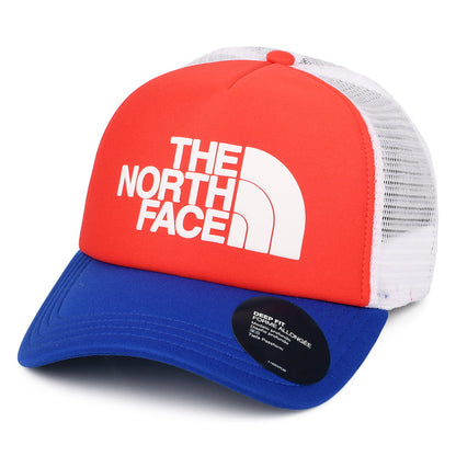 The North Face Hats TNF Logo Deep Fit Trucker Cap - Red-Blue