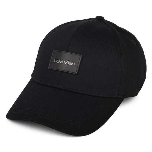 Calvin Klein Hats Leather Patch Baseball Cap - Black