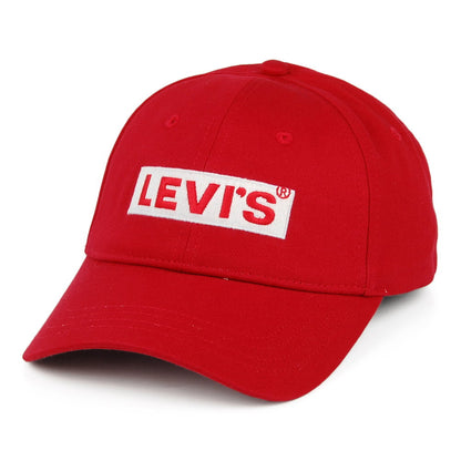 Levi's Hats Box Tab Baseball Cap - Red With Blank Tab