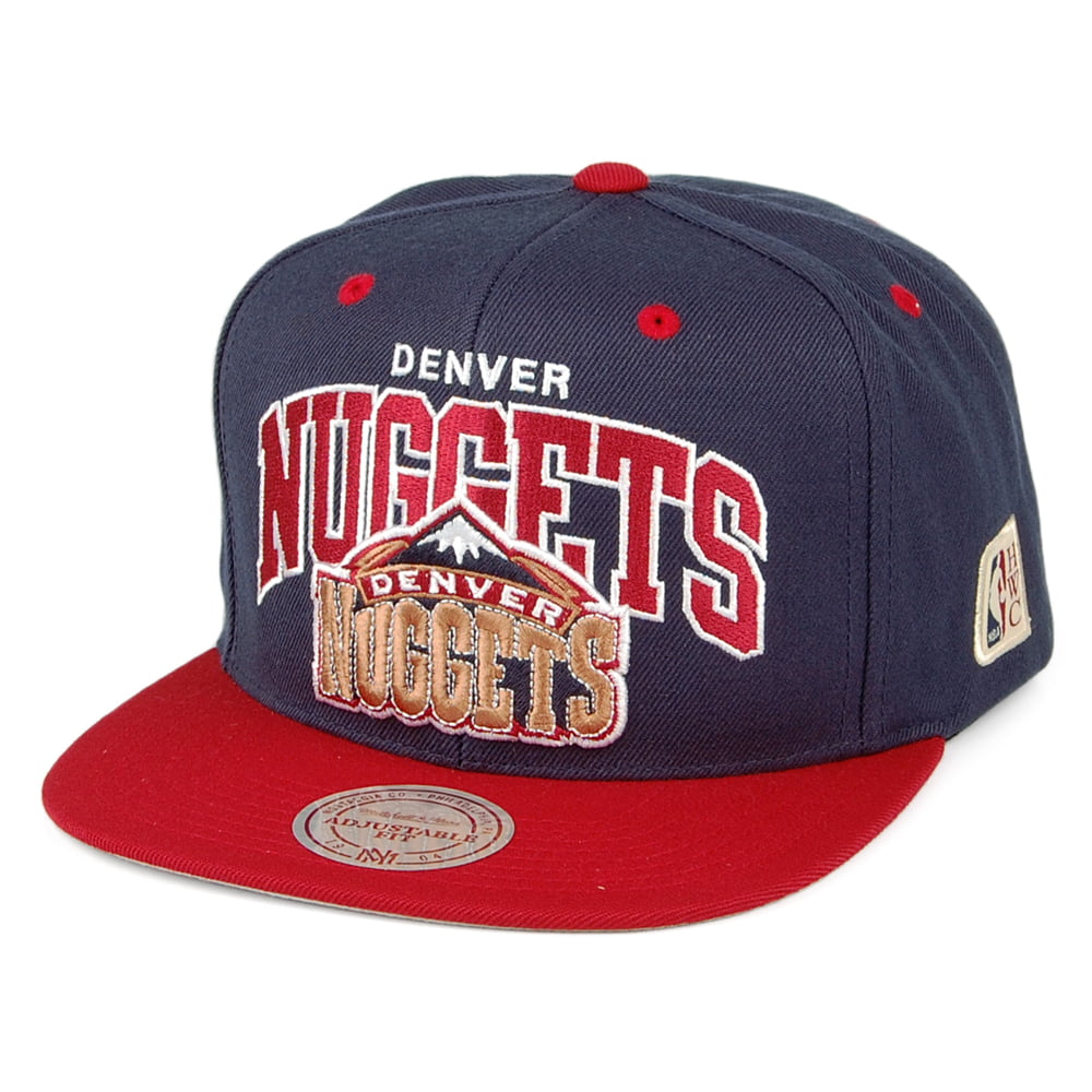 Mitchell & Ness Denver Nuggets Snapback Cap - NBA Arch 2 Tone - Navy-Burgundy
