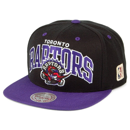 Mitchell & Ness Toronto Raptors Snapback Cap - NBA Arch 2 Tone - Black-Purple