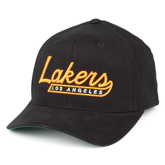 Mitchell & Ness L.A. Lakers Snapback Cap - NBA Vintage Tailscript 110 - Black