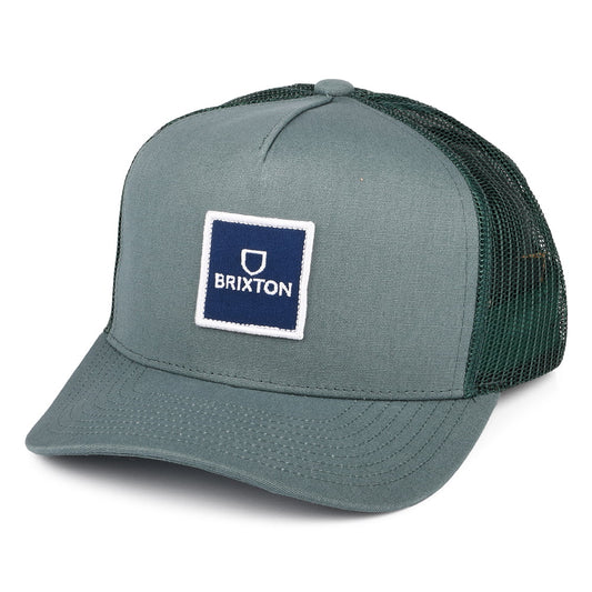 Brixton Hats Alpha Block NetPlus C MP Trucker Cap - Green