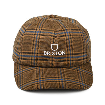Brixton Hats Alpha LP Plaid Baseball Cap - Rust-Multi