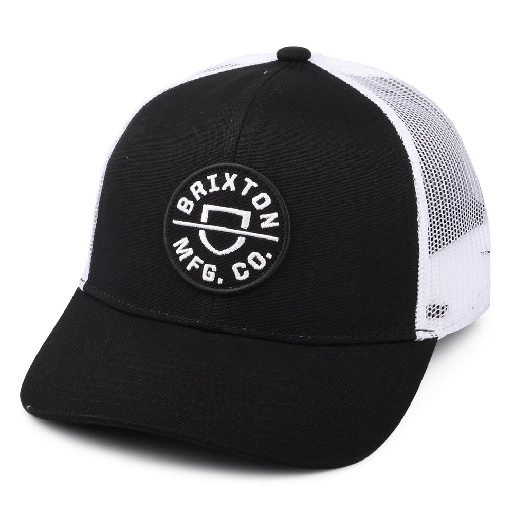 Brixton Hats Crest NetPlus MP Trucker Cap - Black-White