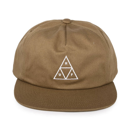 HUF Triple Triangle Unstructured Snapback Cap - Toffee