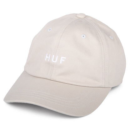 HUF Original Logo Curved Brim Cotton Baseball Cap - Stone