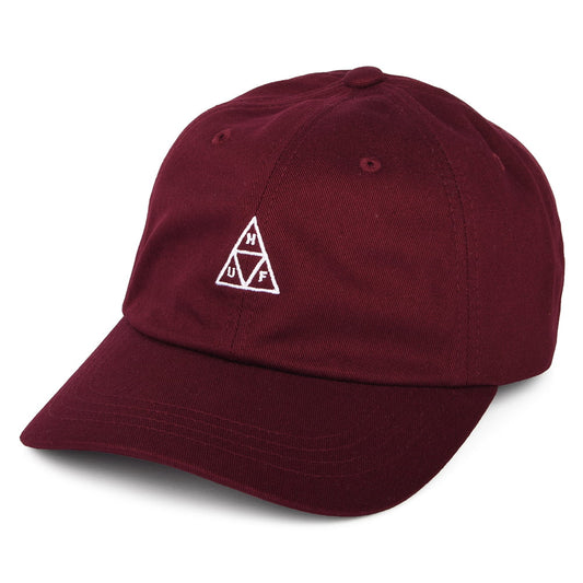 HUF Mini Triple Triangle Curved Visor Baseball Cap - Oxblood