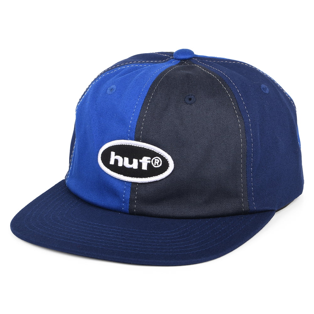 HUF 99 Logo 6 Panel Baseball Cap - Navy Blue