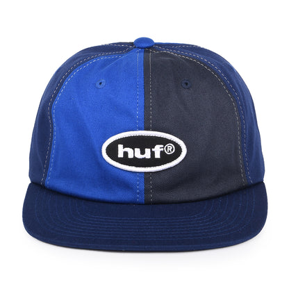 HUF 99 Logo 6 Panel Baseball Cap - Navy Blue