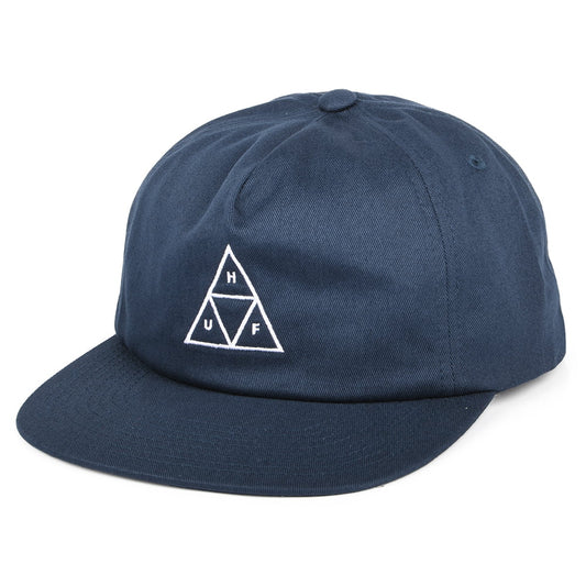 HUF Triple Triangle Unstructured Snapback Cap - Navy Blue