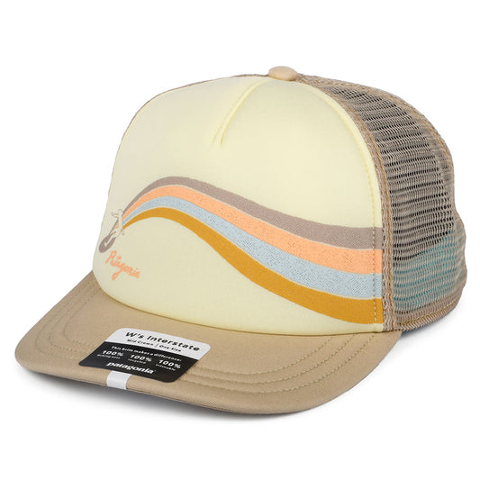 Patagonia Hats Womens Psychedelic Slider Interstate Trucker Cap - Tan