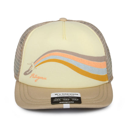 Patagonia Hats Womens Psychedelic Slider Interstate Trucker Cap - Tan