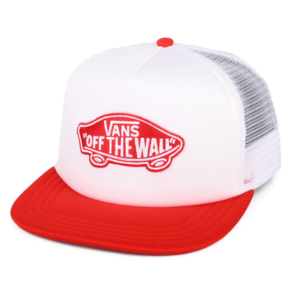 Vans Hats Classic Patch Trucker Cap - White-Bright Red