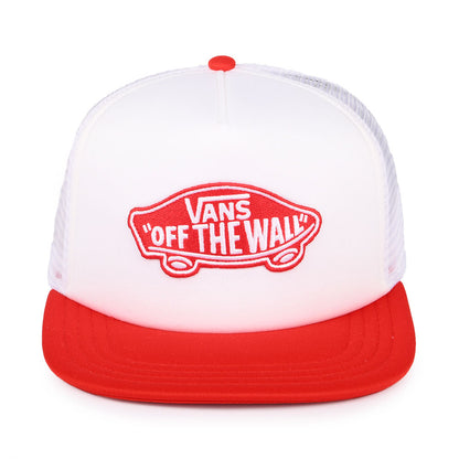 Vans Hats Classic Patch Trucker Cap - White-Bright Red