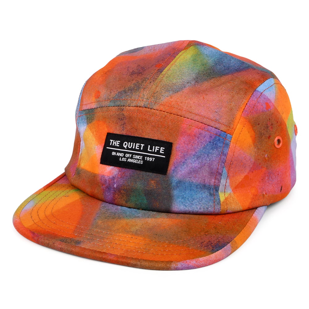 The Quiet Life Hats Farley 5 Panel Cap - Orange-Multi