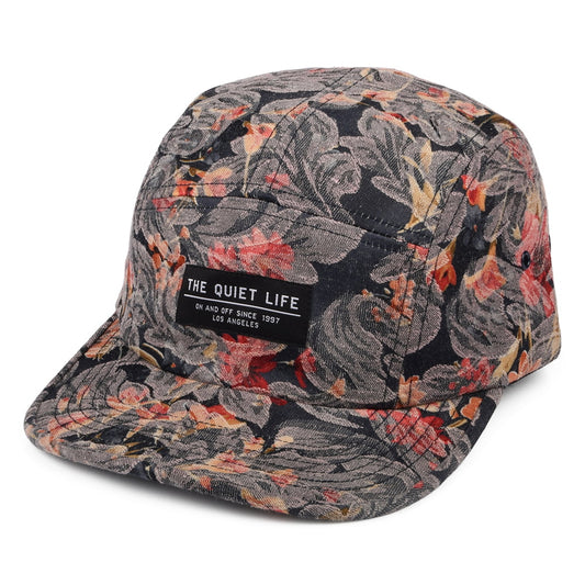 The Quiet Life Hats Denim Baroque 5 Panel Cap - Floral