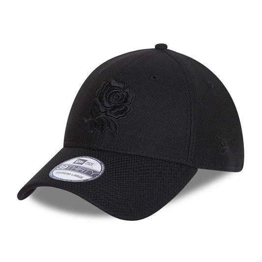 New Era 39THIRTY England Rugby Baseball Cap - Diamond Era - Black