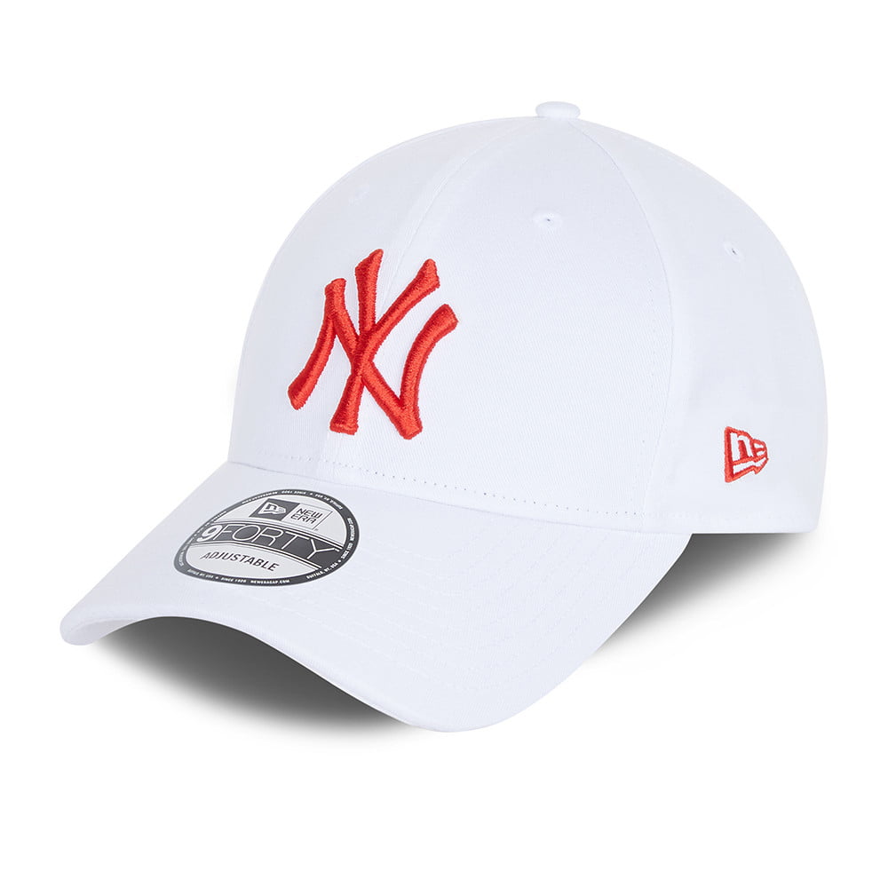 New Era 9FORTY New York Yankees Baseball Cap - MLB League Essential - White-Cardinal