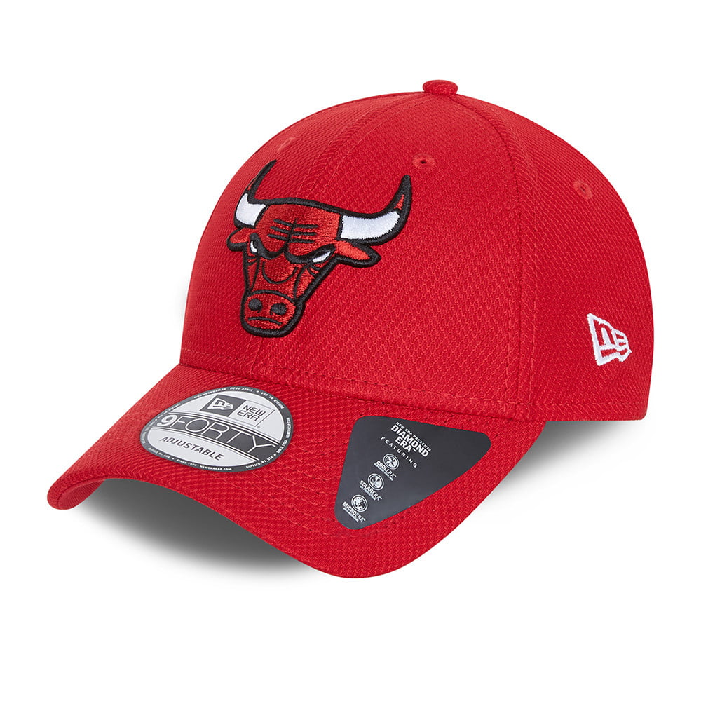 New Era 9FORTY Chicago Bulls Baseball Cap - NBA Diamond Era - Red