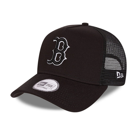New Era Boston Red Sox Trucker Cap - MLB Tonal Mesh - Black