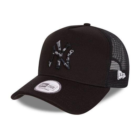 New Era New York Yankees Trucker Cap - MLB Camo Infill - Black
