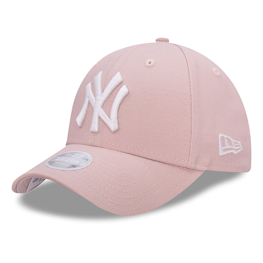 New Era Womens 9FORTY New York Yankees Baseball Cap - MLB Colour Essential - Pink-White