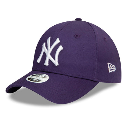 New Era Womens 9FORTY New York Yankees Baseball Cap - MLB Colour Essential - Purple-White