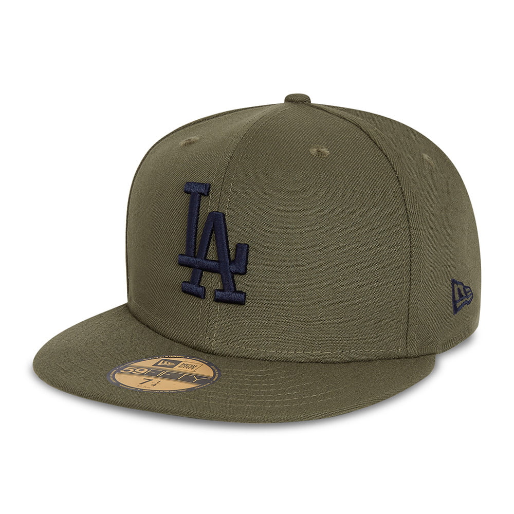 New Era 59FIFTY L.A. Dodgers Baseball Cap - MLB League Essential - Olive-Navy