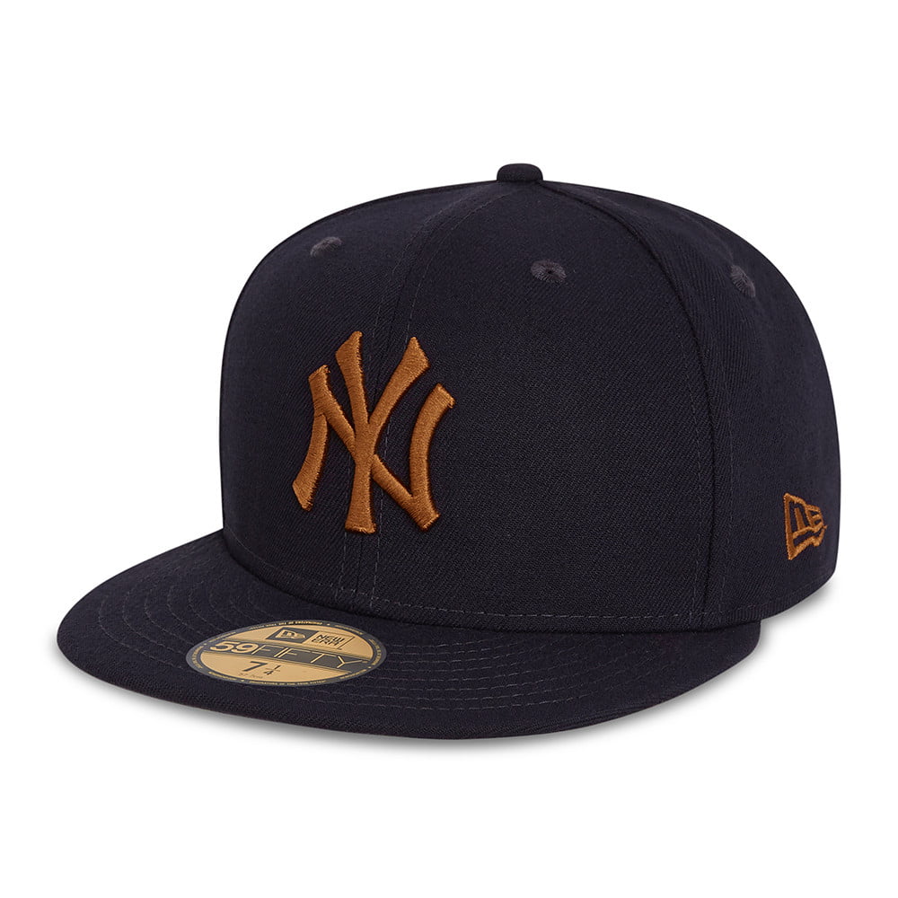 New Era 59FIFTY New York Yankees Baseball Cap - MLB League Essential - Navy-Toffee