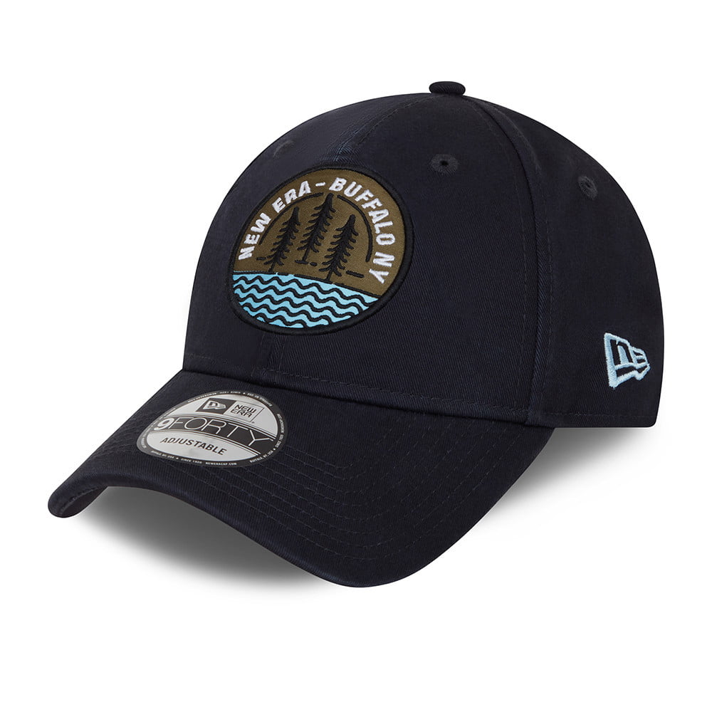 New Era 9FORTY Cotton Baseball Cap - Camp Patch - Navy Blue