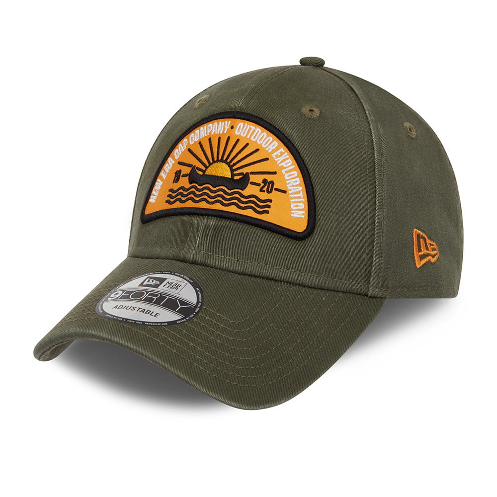 New Era 9FORTY Cotton Baseball Cap - Camp Patch - Olive