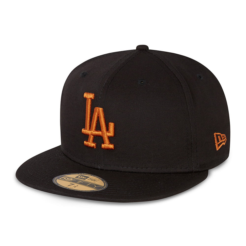 New Era 59FIFTY L.A. Dodgers Baseball Cap - MLB League Essential - Black-Toffee