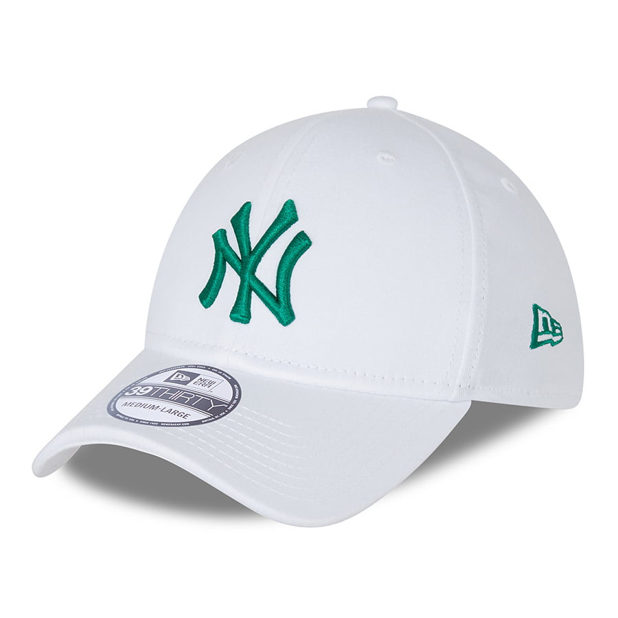 New Era 39THIRTY New York Yankees Baseball Cap - MLB League Essential - White-Green