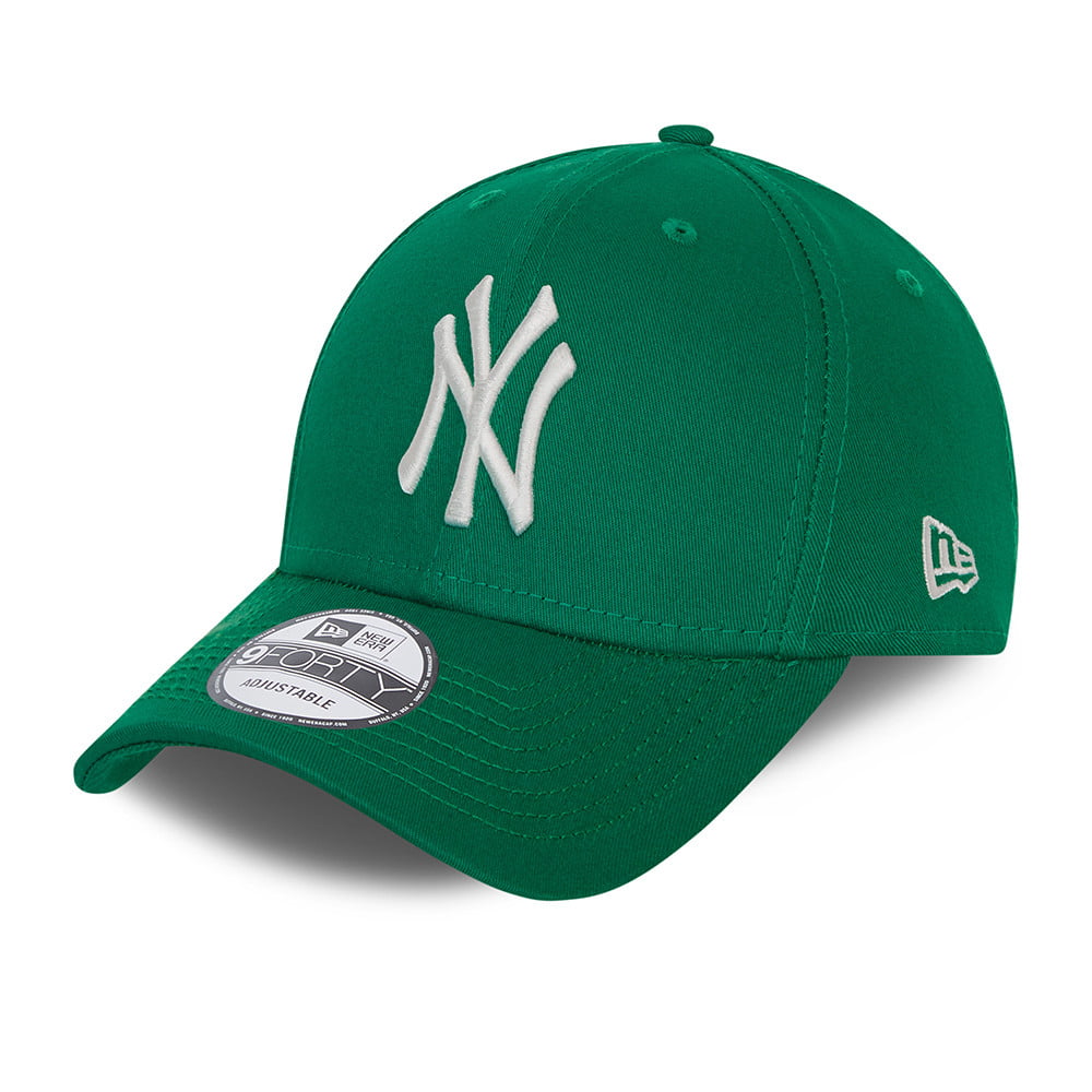 New Era 9FORTY New York Yankees Baseball Cap - MLB League Essential - Green-White