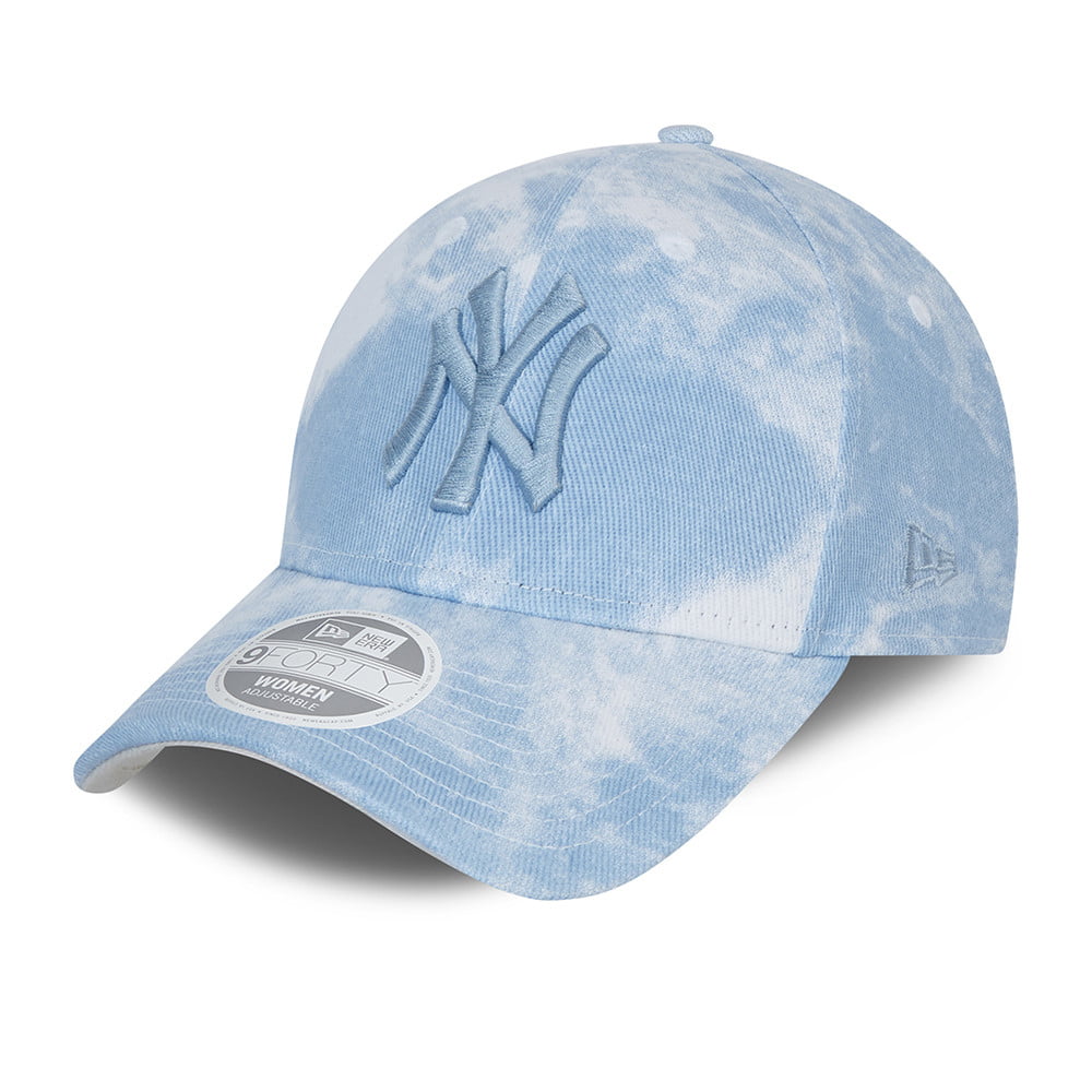 New Era Womens 9FORTY New York Yankees Baseball Cap - MLB Denim Colours - Sky Blue
