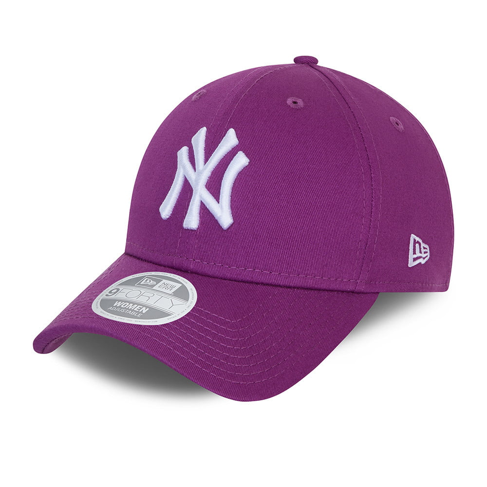 New Era Womens 9FORTY New York Yankees Baseball Cap - MLB League Essential - Grape