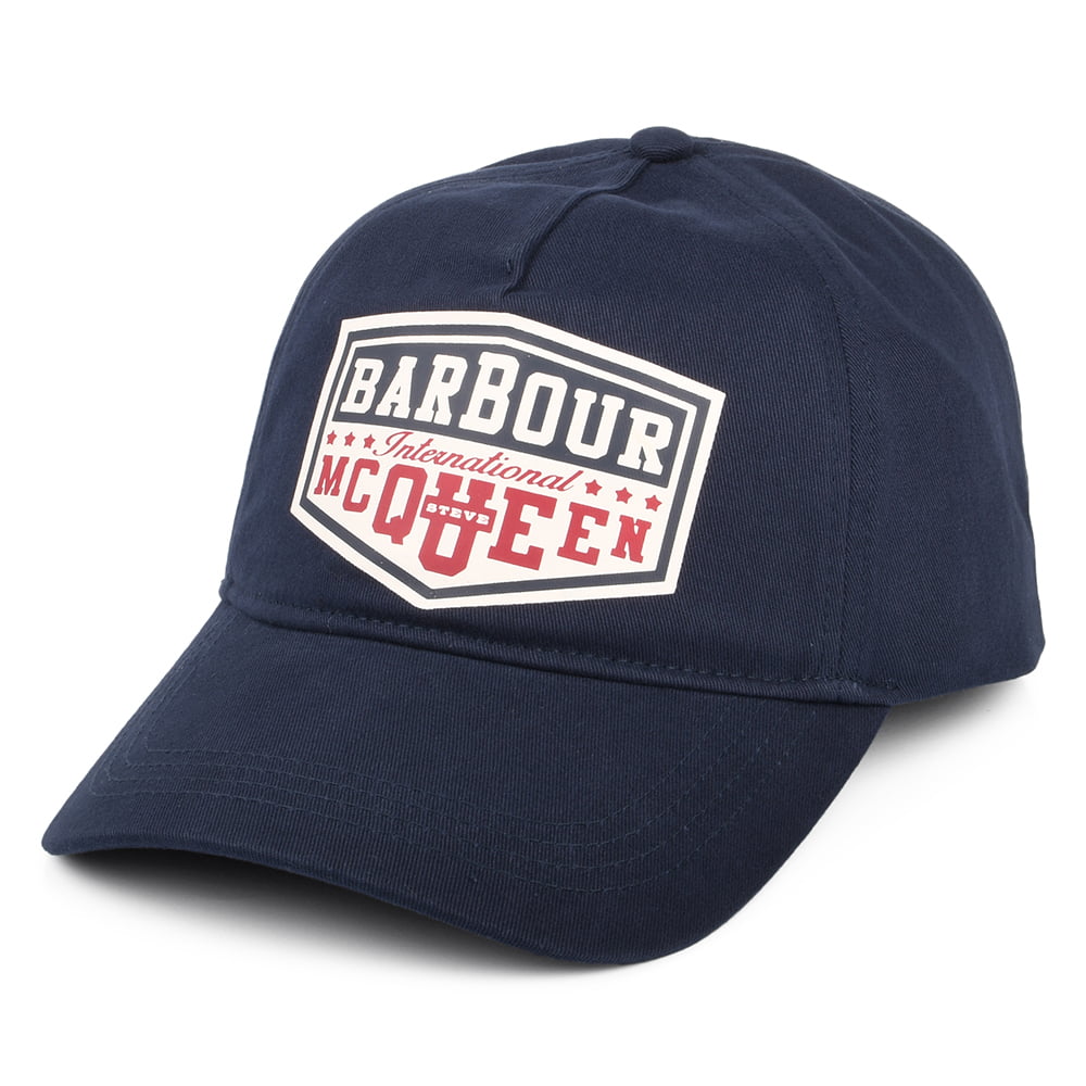 Barbour International SMQ Graphic Baseball Cap - Navy Blue