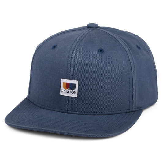 Brixton Hats Alton MP Snapback Cap - Washed Blue