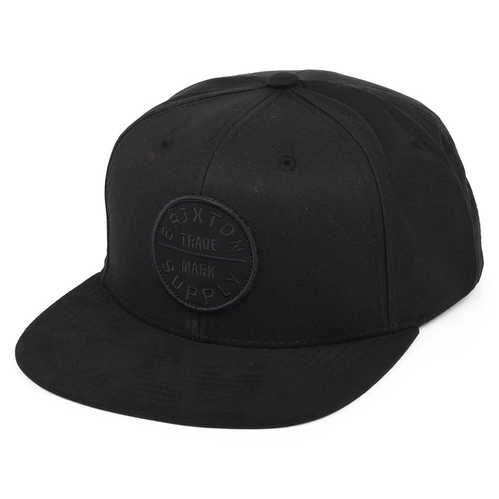 Brixton Hats Oath III Snapback Cap - Black On Black