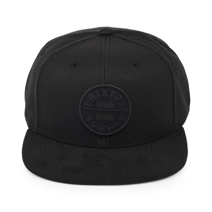 Brixton Hats Oath III Snapback Cap - Black On Black