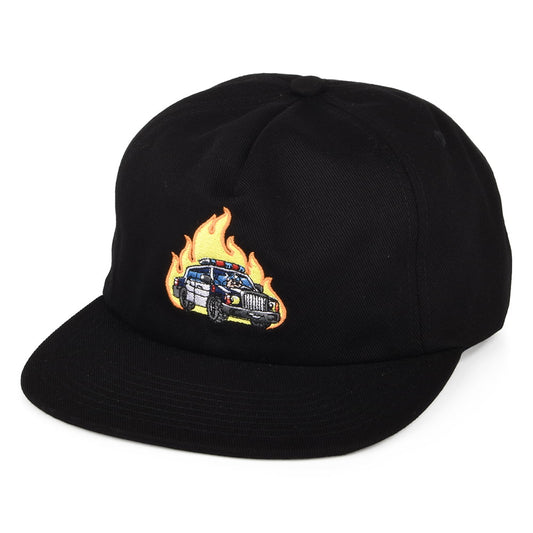HUF Roasted Unstructured Snapback Cap - Black